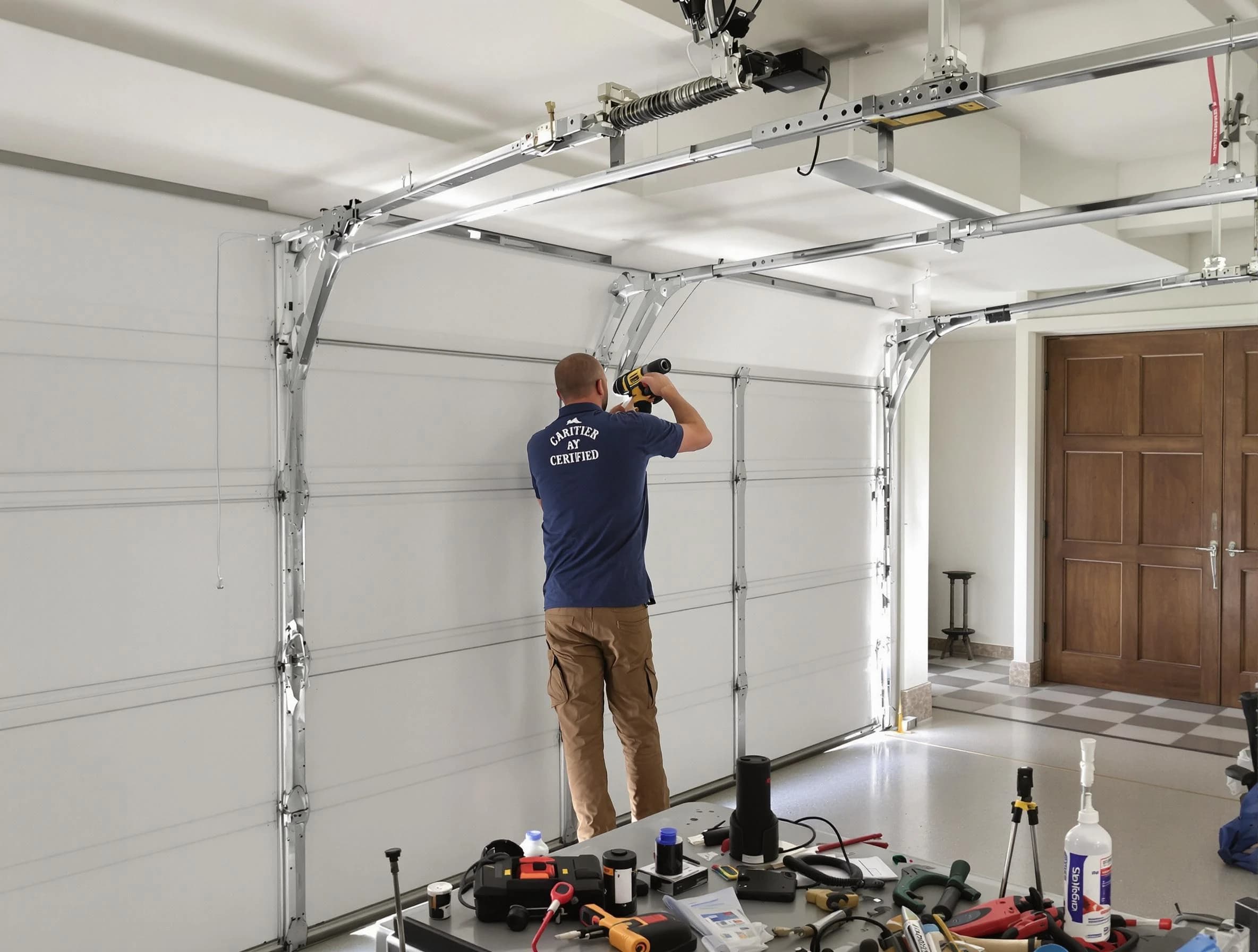 Punta Gorda Garage Door Repair certified technician performing precision garage door repair in Punta Gorda