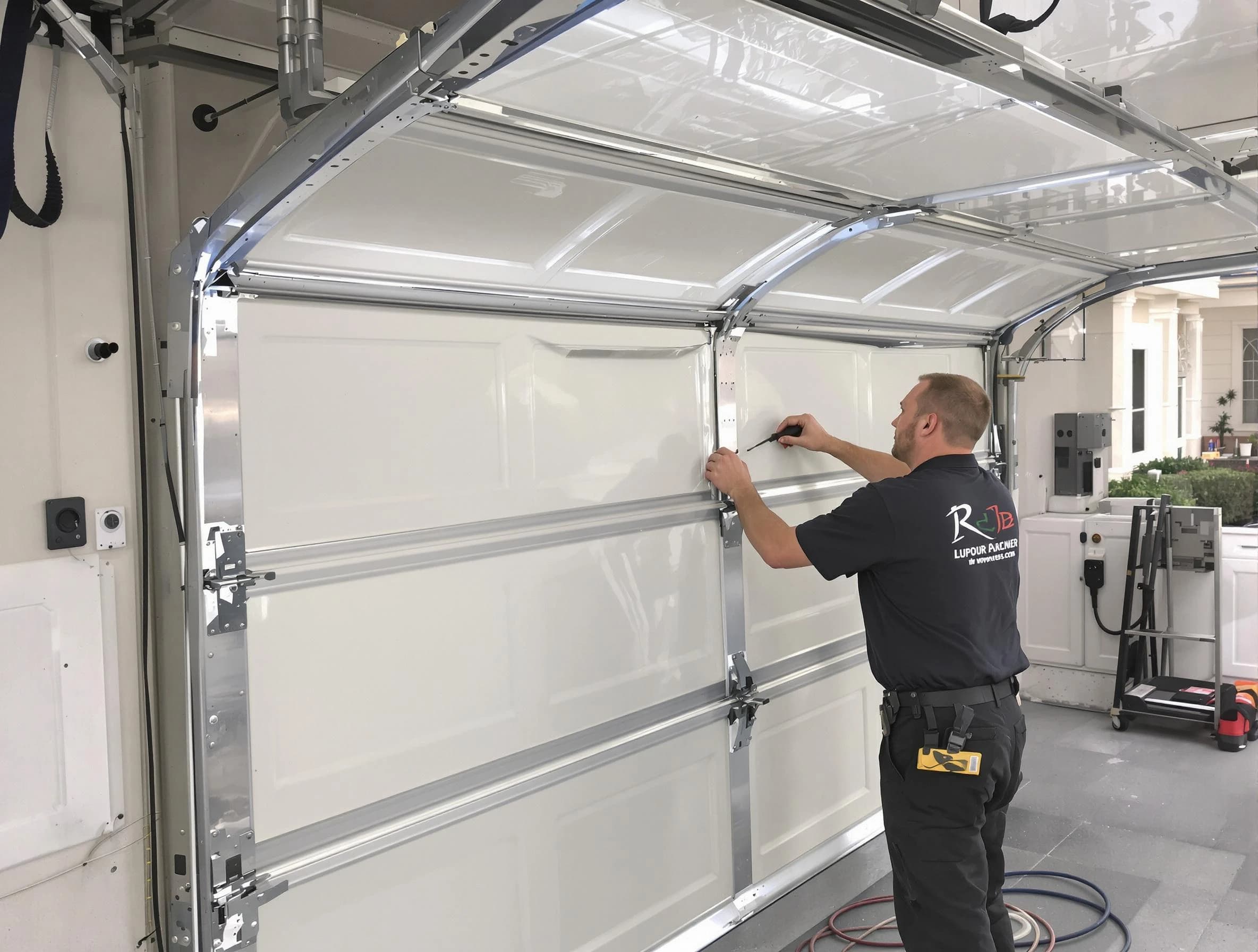 Punta Gorda Garage Door Repair professional performing panel repair in Punta Gorda