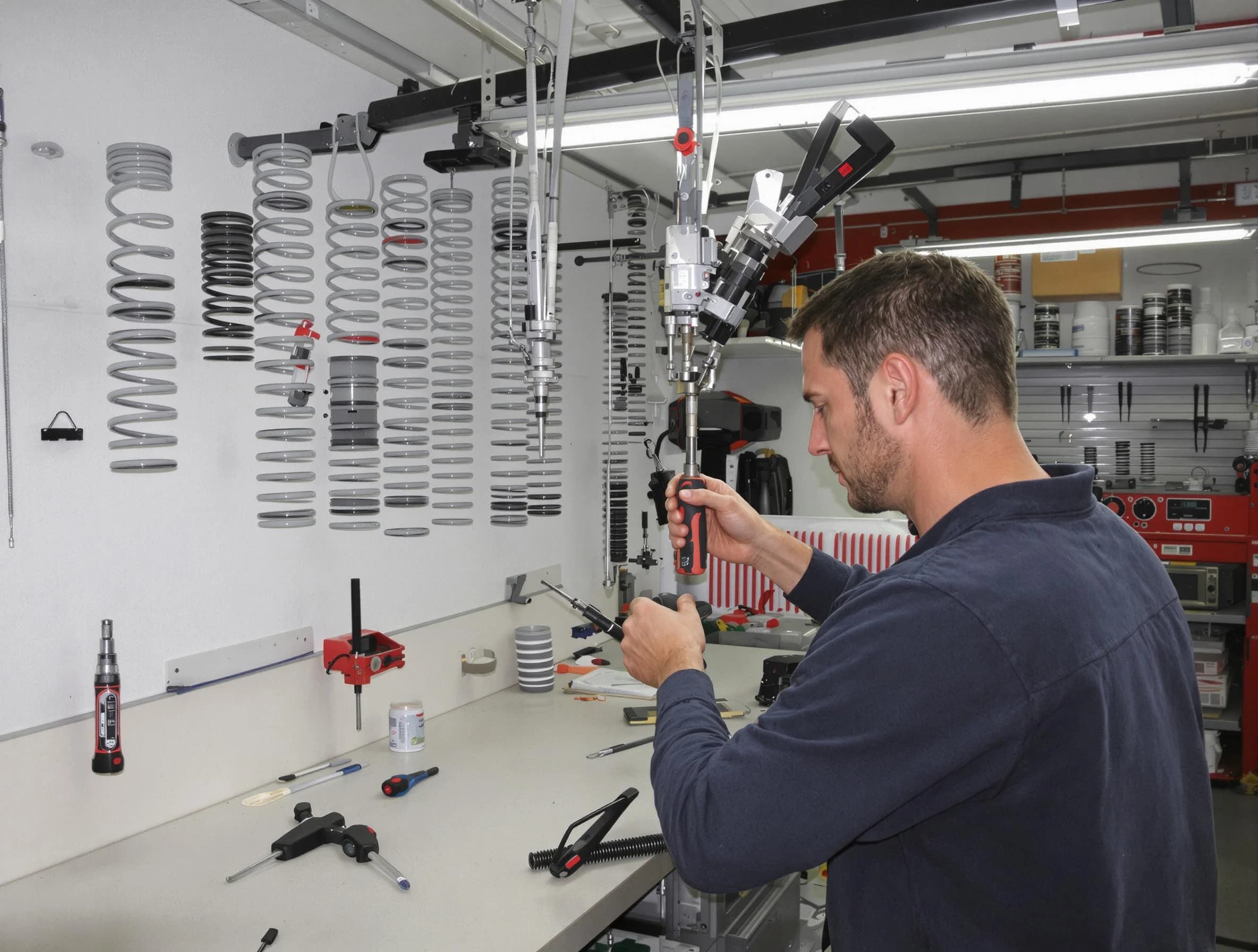 Punta Gorda Garage Door Repair safety certified technician performing precision spring replacement in Punta Gorda