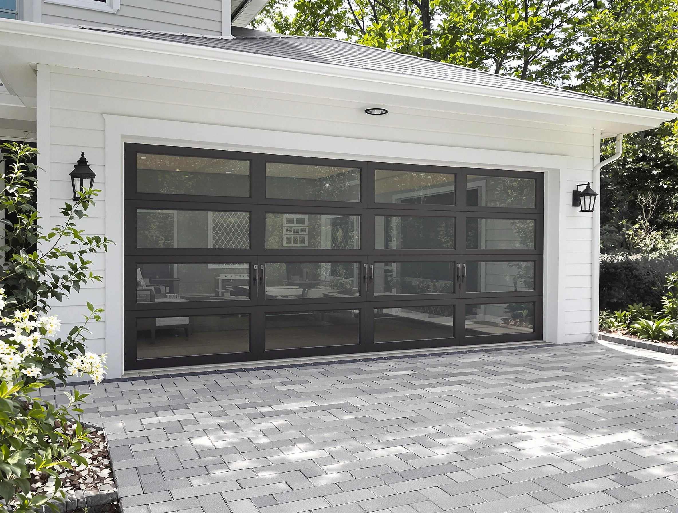 Punta Gorda Garage Door Repair design specialist presenting custom garage door options to Punta Gorda homeowner