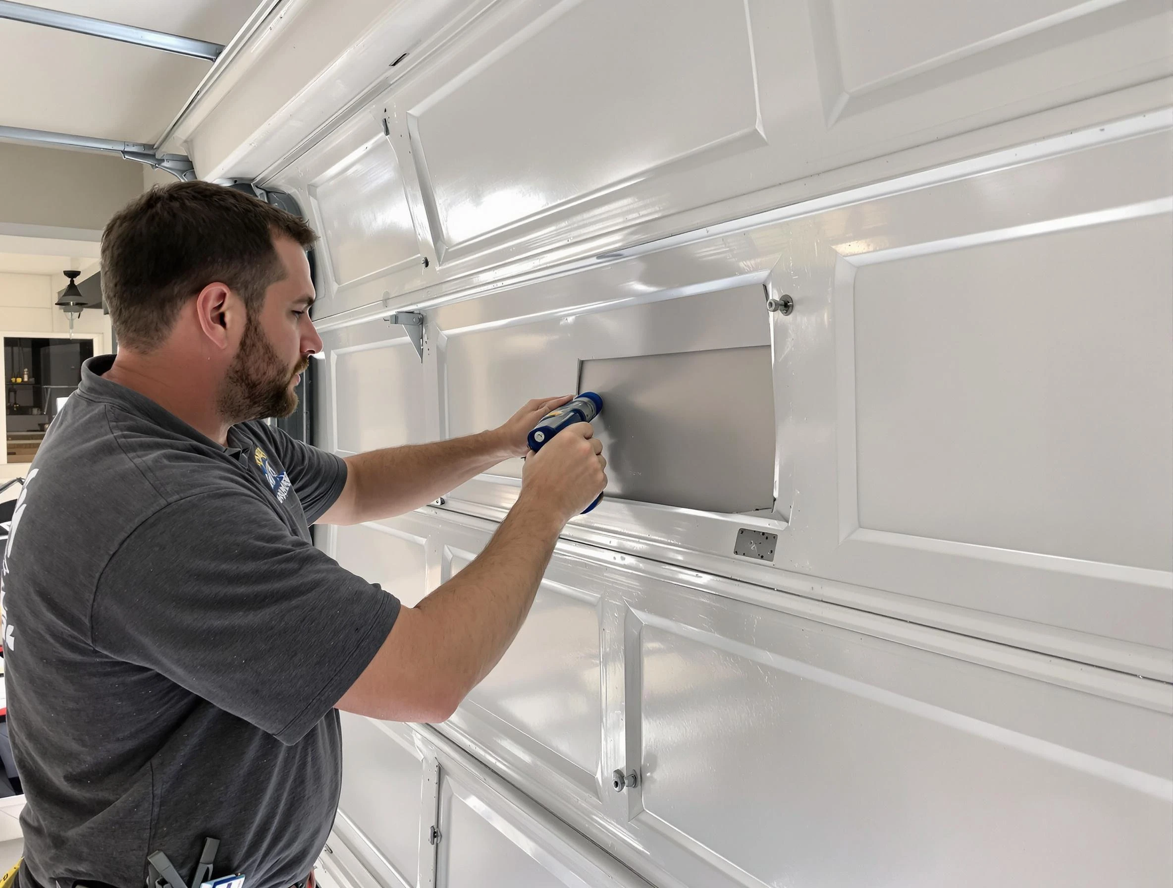 Garage door panel repair by Punta Gorda Garage Door Repair in Punta Gorda