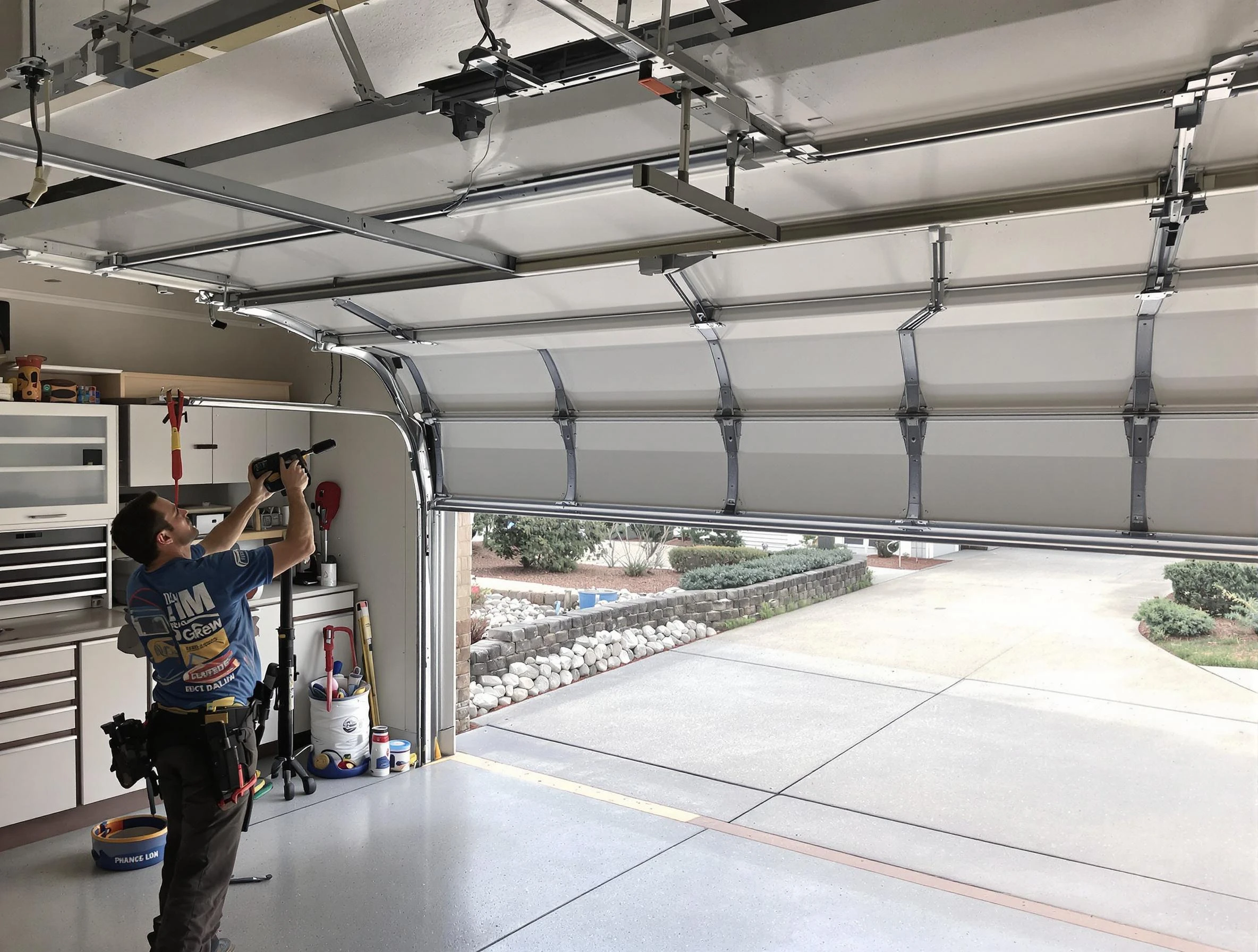 Garage door track repair service by Punta Gorda Garage Door Repair in Punta Gorda